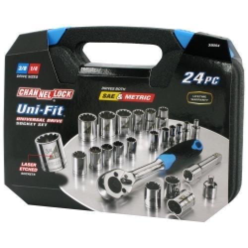 Channellock tools 24 piece uni-fit socket set 24 pc. uni-fit socket set