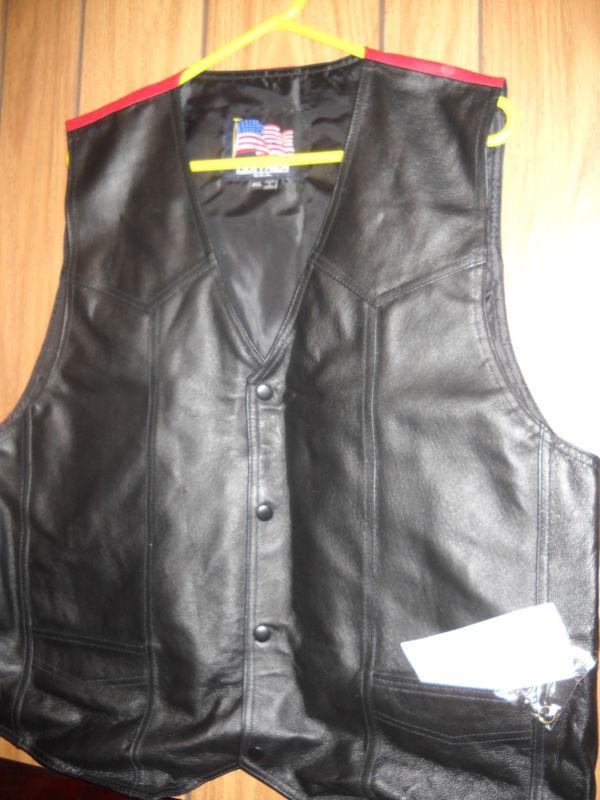 Nwt mens confederate flag leather vest