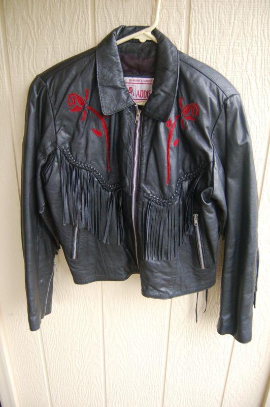Ladies addis leather motorcycle jacket 