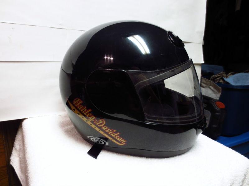 Snell/harley davidson black m95 full face helmet w/visor  size small