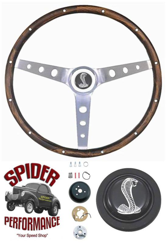 1965-1969 mustang steering wheel cobra walnut 15" grant steering wheel