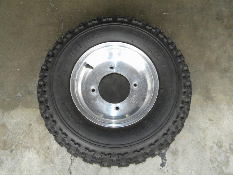 Itp holeshot front tire and itp rim wheel 4/144 250r 400ex 450r trx250r 4/144