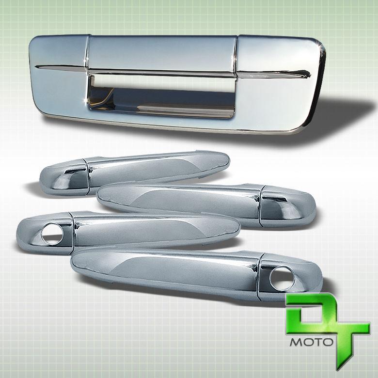 05-13 tacoma 4dr chrome tailgate+door handle covers trim w/ passenger key hole