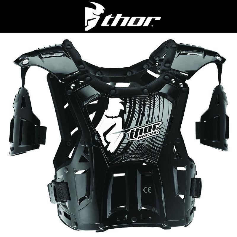 Thor quadrant black roost guard chest protector dirt bike motocross atv 2014