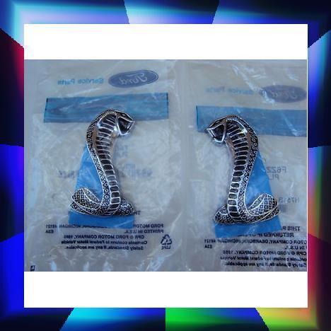 Ford mustang cobra snake emblems badges set pair  right & left 99-04 new in bag