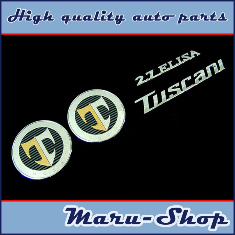 't' emblem badge 'tuscani/2.7elisa' logo set for 03~08 hyundai tiburon/coupe