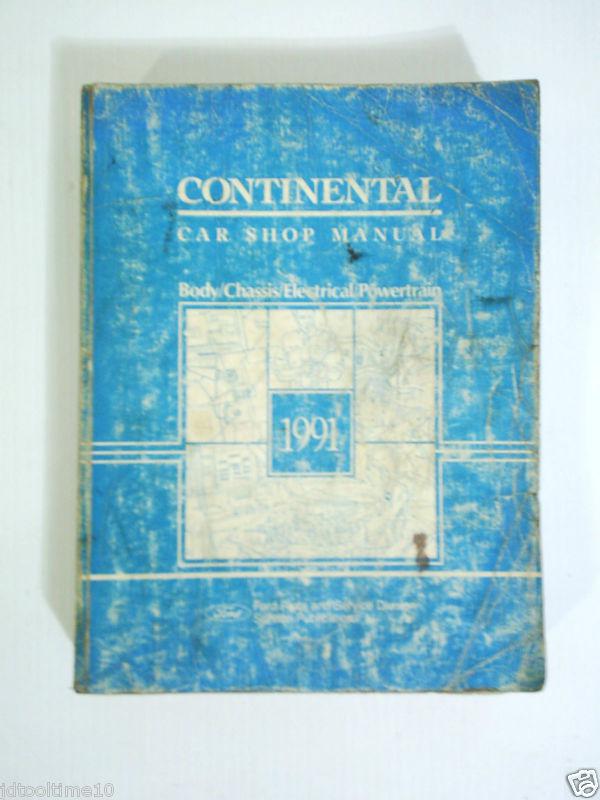 1991 lincoln continental service shop repair manual 91