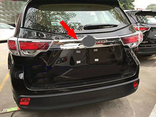 Abs chrome rear trunk lid cover trim fit for toyota highlander 2014 2015 2016