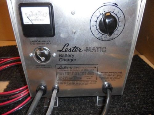 New 19390 lester electrical 48v battery charger type 48lc21-6t16, 120vac, 60hz
