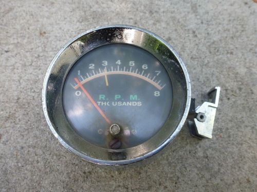 Vintage chrome tachometer tach car truck rat rod custom