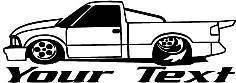 Chevrolet s10 s-10 single cab pickup pro street drag racing decal chevy v8