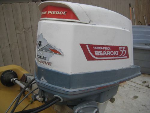Vintage fisher-pierce bearcat 55 boat motor-running!