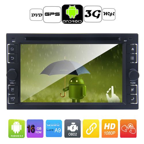 New android 4.4 gps car dvd player quad-core 3g-wifi 2din stereo radio bt mirror