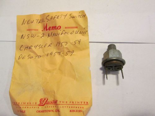 Neutral safety switch chrysler, desoto 1957-59
