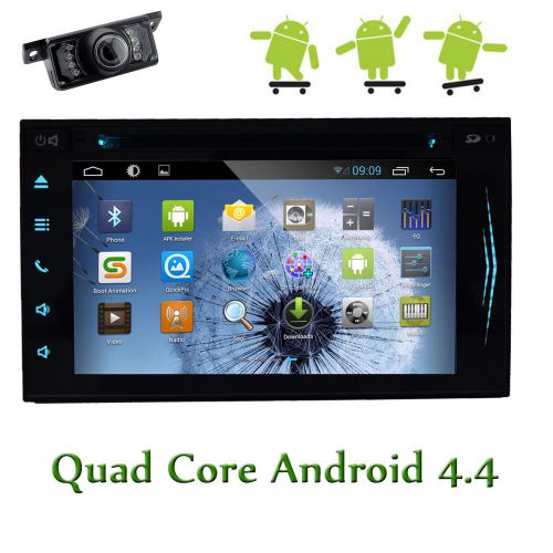 7&#034; 2din full-touch android4.4 gps navi car radio stereo dvd player quad-core+cam