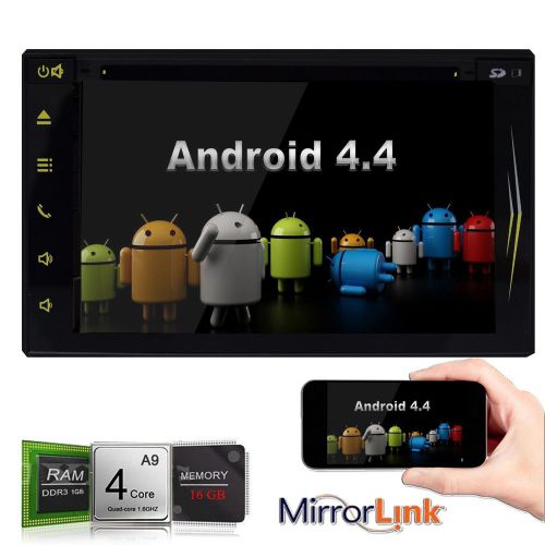 Android4.4 car dvd player gps wifi 3g quad core mirror-link radio ipod bluetooth