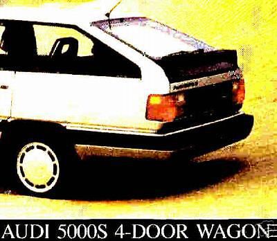 1985 audi 5000s wagon factory brochure-audi 5000s wagon
