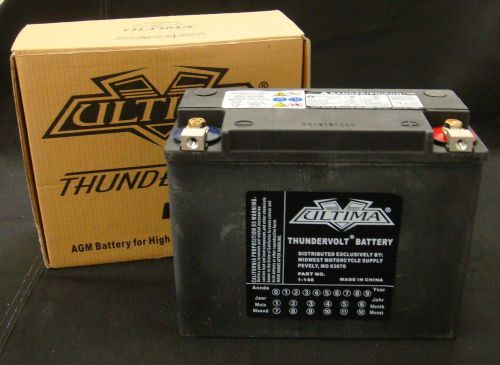 Ultima thundervolt agm battery for harley flt touring models 1980-1996