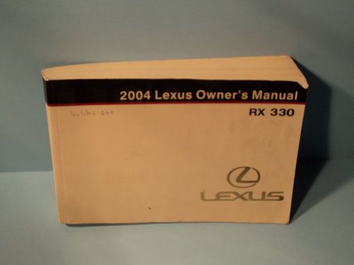 Sell 04 2004 Lexus Rx330 Owners Manual Motorcycle In