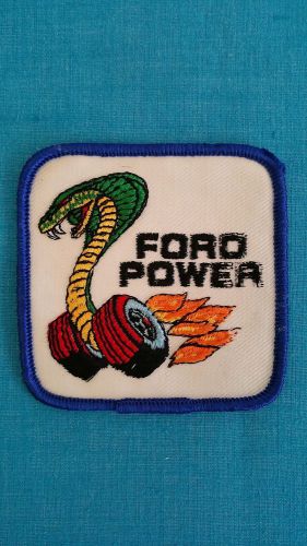 Ford  cobra  -  ford  power               &#034;patch&#034;  /   vintage  70s      nos