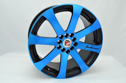 17 drift blue rims wheels corolla matrix tiburon elantra crv civic 5x100 5x114.3
