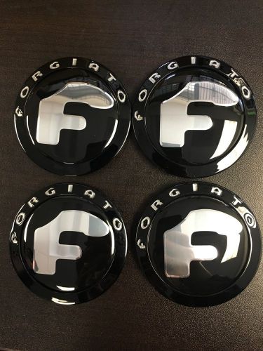 Forgiato gloss black  wheel caps (set of  4)