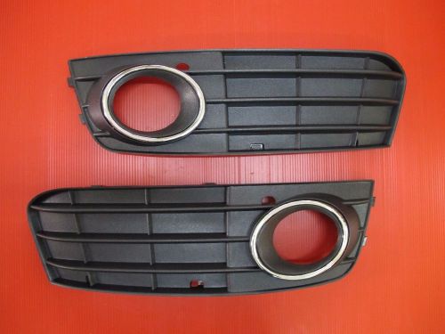 1pair fog light foglights front bumper grille trim cover for audi a4 b8 09-12