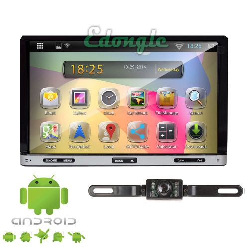 Android 4.4 gps navi double 2 din car stereo dvd player bt ipod radio + camera