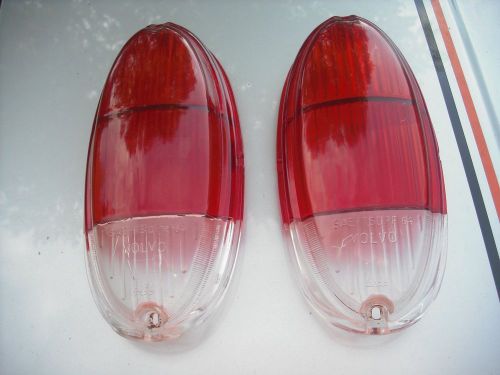 Used volvo 121 122s 123gt p-220 tail light lenses pair  red/red/clear