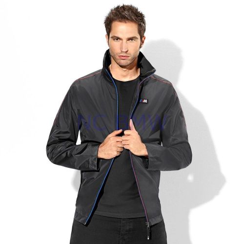 Bmw genuine nylon rubberized bmw m logo jacket men&#039;s anthracite xxl 2xl 2x large