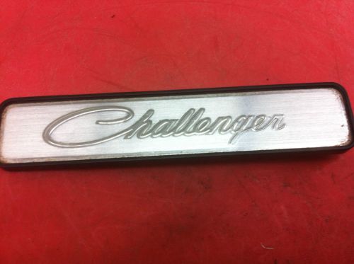 1971-74  challenger pad rally dash cluster emblem nameplate label decal oem