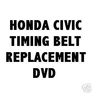 1988-2000 honda civic timing belt replacement manual dvd
