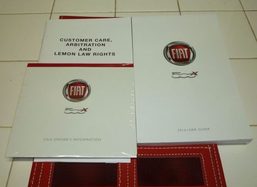 2016 fiat 500x 500 x user guide owners manual set dvd 16 +case