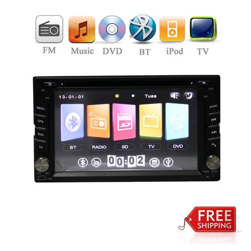 In dash double din car dvd player fm radio stereo touch screen tv ipod mp3