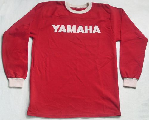 Vtg 70s motocross jersey yamaha off road dirt motorcycle racing suzuki honda red