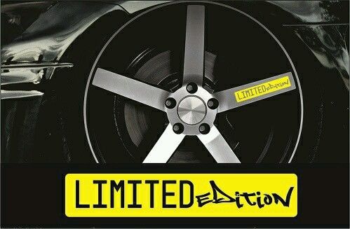 Limited edition decal for rims 3.5&#034; x 0.6&#034; (kit: 4 units)