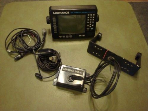 Lowrance global map 2000 boat mapping gps with bracket cords transducer