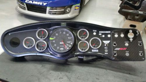 Nascar cot carbon fiber gauge panel autometer elite gauges &amp; spek tach arca scca