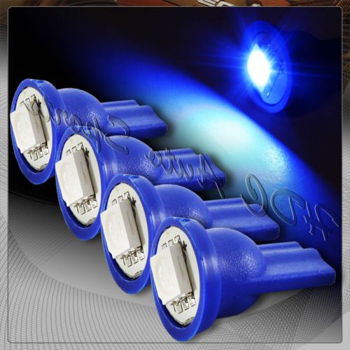 4x t10 194 12v smd led interior instrument panel gauge replacement bulbs - blue