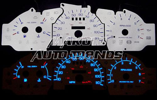 130mph silver reverse glow gauge indiglo face new for 98-99 saturn s-series dohc