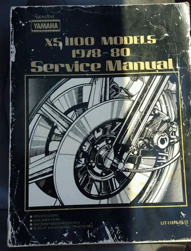 1978 - 1980 yamaha xs1100 maintenance  service manual