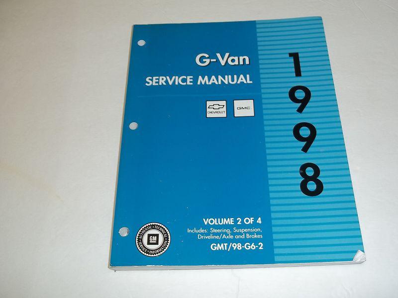 1998 g-van chevrolet gmc service manual
