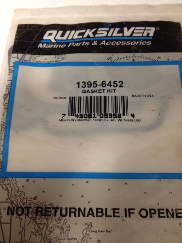 Mercruiser carburetor repair gasket kit quicksilver! 1395-6452 free shipping!