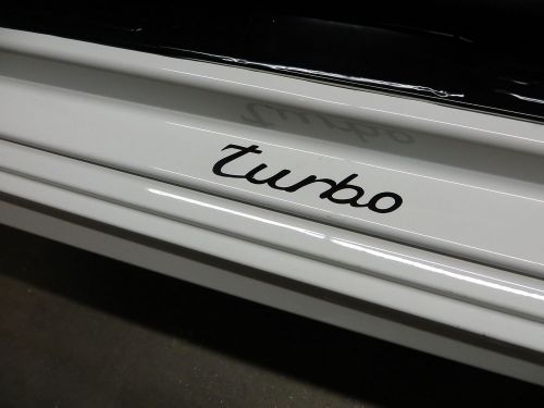 (2pcs) turbo doorstep badge decal - black