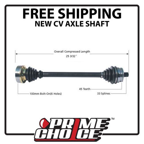 New complete cv joint axle shaft for front passengers side