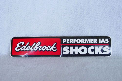 Edelbrock performer ias shocks sticker decal racing hot rod street car vintage