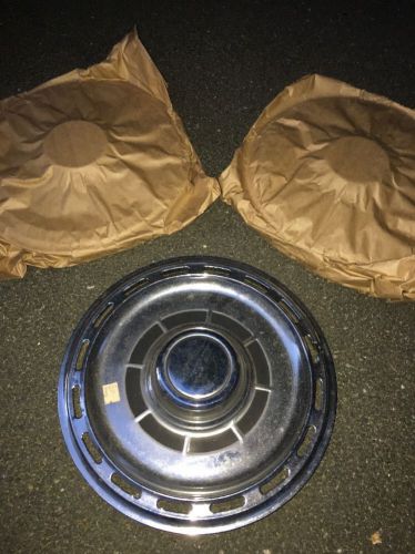 1969-1971 chevy deluxe chrome hubcaps set of 3
