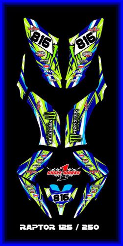 Yamaha raptor 250 125 semi custom graphics kit moto