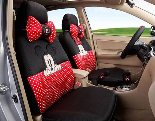 18pcs 1 set women lovely carton mickey mouse car seat cover seasons seat covers