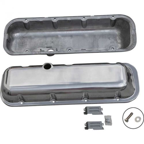 Chevy big block valve covers, oe style polished aluminum, 1965-1995